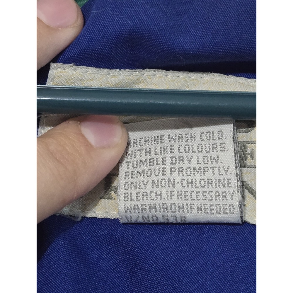 Vintage Ash Creek Trading Men's Colorblock Coat Jacket Windbreaker BlueGreen L - Picture 4 of 5